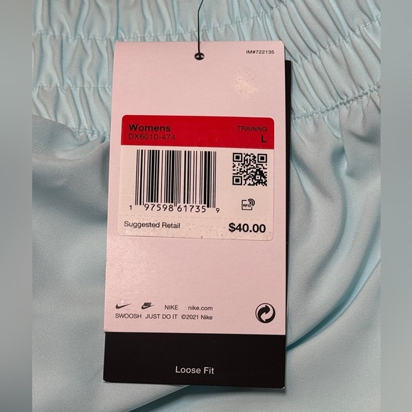 Nike One Dri Fit Mid Rise 3” Brief Lined Shorts Large - Picture 8 of 8